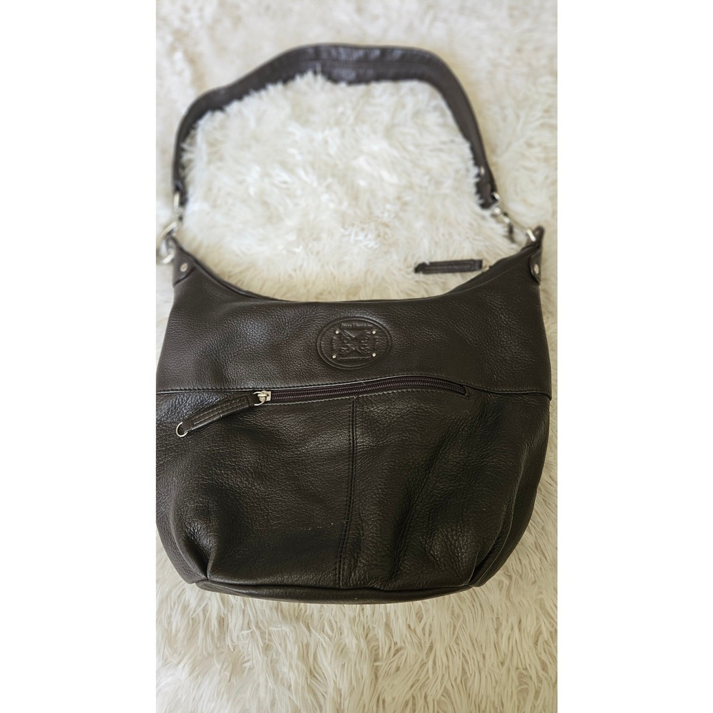 Vintage Stone Mountain Brown leather shoulder bag - Picture 1 of 12